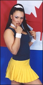 Cheerleader Melissa: pretty, athletic, skilled, fearless...and maybe even a bit of a tease from the looks of this picture!