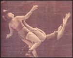 Ms. Martinez connects with one of her patented dropkicks. Ms. Martinez connects with one of her patented dropkicks.