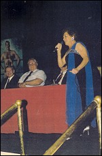 Ida Mae performs at the 1998 CAC Convention in Las Vegas where she challenged Lou Thesz to a yodeling competition. Ms. Martinez won hands down! Ida Mae performs at the 1998 CAC Convention in Las Vegas where she challenged Lou Thesz to a yodeling competition. Ms. Martinez won hands down!