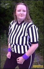 Referee Katie Kincaid.