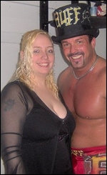 Steph meets Buff Bagwell. Steph meets Buff Bagwell.