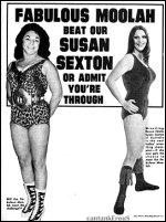 Yet another magazine story about Sue during her rookie year. The wrestling mags couldn't get enough of the new wrestling sensation! Yet another magazine story about Sue during her rookie year. The wrestling mags couldn't get enough of the new wrestling sensation!
