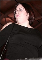 Yvonna glares at some ringside hecklers.