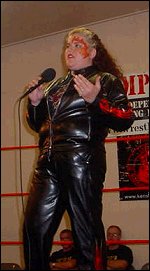 Kiley McLean gives the ring announcer, the crowd, and The WebMaster a piece of her mind!