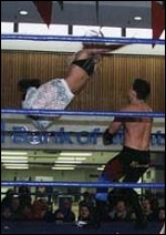 Angel flies high during this intergender battle.