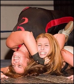 ChaCha bridges high to put the pressure on Alexa Thatcher.