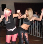 Krystal dances it up with her favorite tag team partner, Cherry Bomb.
