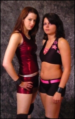 Nikki with partner Portia Perez: <span style="font-style:italic">The Canadian Ninjas</span>.