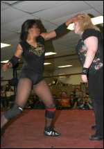 Simply D'Vyne will go toe-to-toe with anyone in the ring...even rough 'n tough AmyLee!