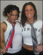 Venus and her "R.A.T.S." tag-team partner, Serina.